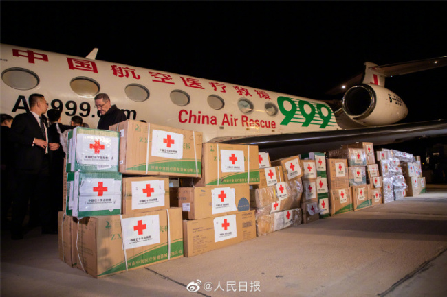 中国首批医疗物资运抵叙利亚