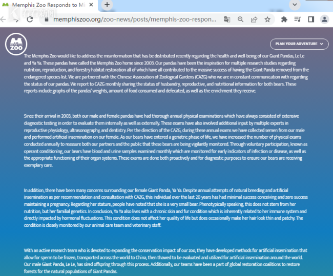 大熊猫丫丫或将提前归国 目前身体状况很差