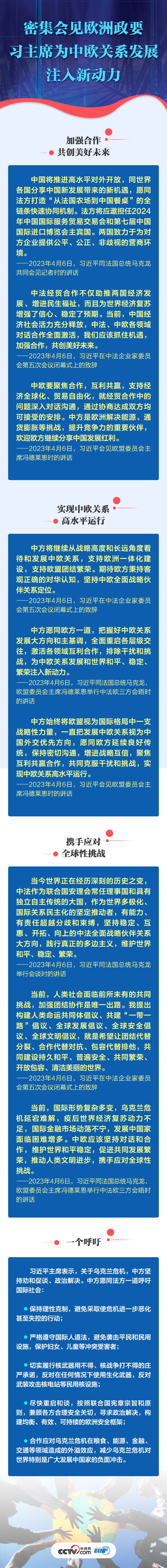 联播+ | 密集会见欧洲政要 习主席为中欧关系发展注入新动力