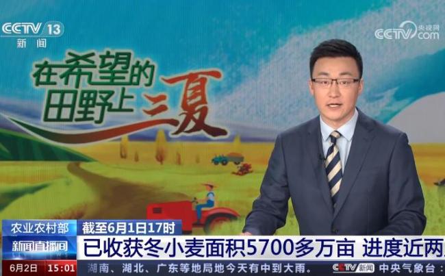5700多万亩冬小麦已收获