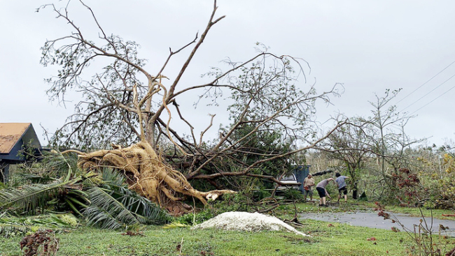 超级台风“玛娃”登陆美国关岛北部，造成大面积停电！