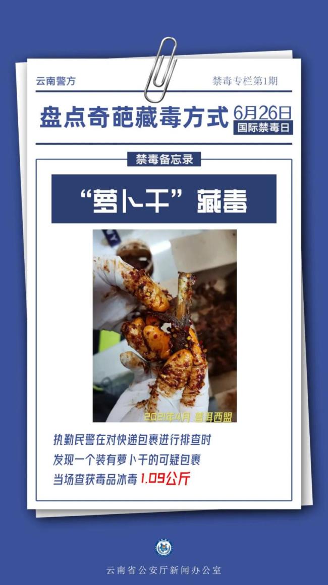 警方曝光奇葩藏毒方式：食物藏毒、人体藏毒、车体藏毒、工艺品藏毒……