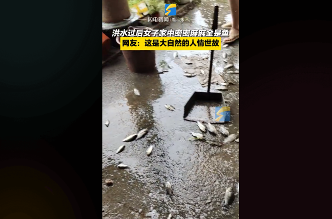 泉州大暴雨后女子家中被冲来一大片鱼：大自然的人情世故，那么今晚这鱼怎么做？