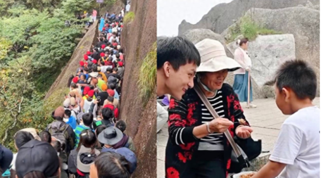 志愿者热情投喂黄山游客，暖心故事感动众多人