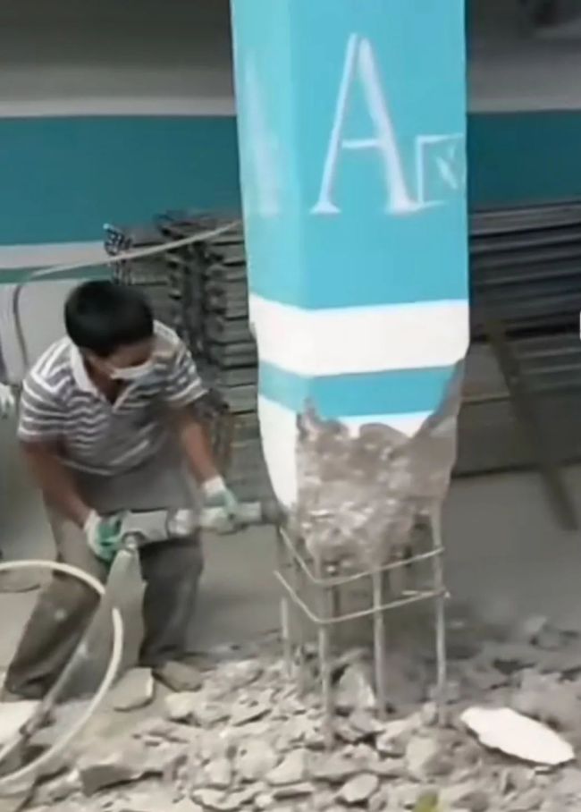 为了多卖车位？当地谈开发商疑拆承重柱