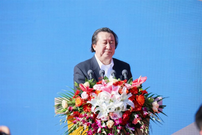 中国文化艺术发展促进会主席杨晓阳做中国文促会成立30周年工作报告