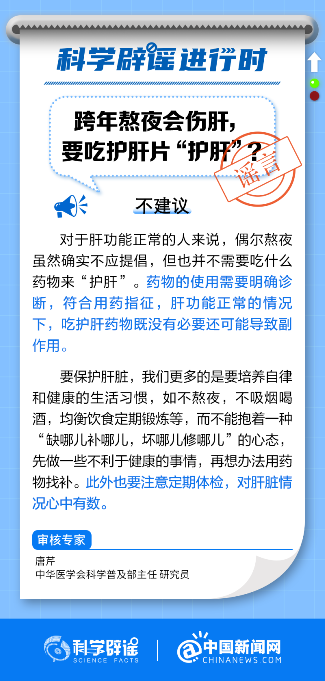 跨年熬夜要吃护肝片“护肝”？不建议，药不能乱吃