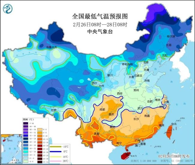 本周全国大部将有剧烈降温 南方阴雨天气持续至3月初