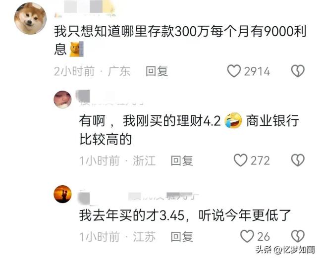 36岁女子存300万后提前退休冲上热搜，网友问去哪存300万能每月有9000元利息