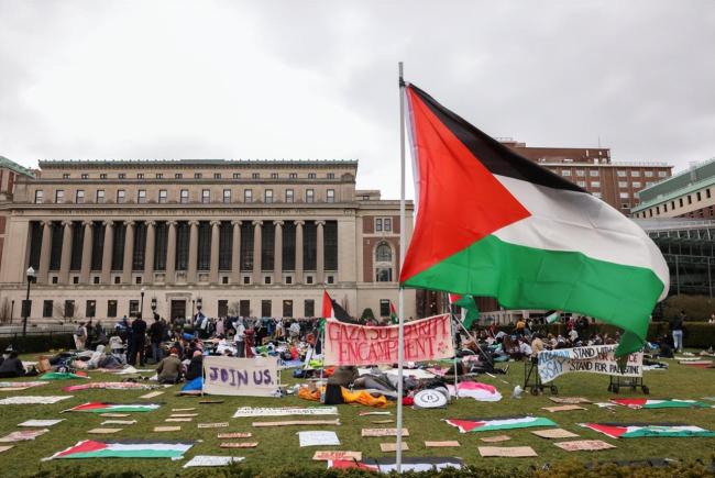 学生将哥大改名巴勒斯坦人民大学 反以抗议浪潮席卷美高校