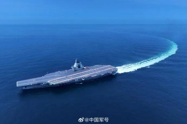 福建艦成功完成首次海試！