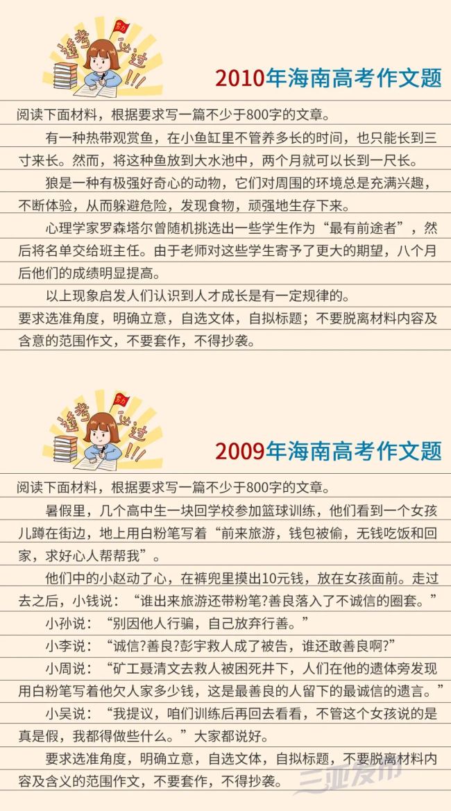 2024海南高考作文题出炉 聚焦首日考试热点