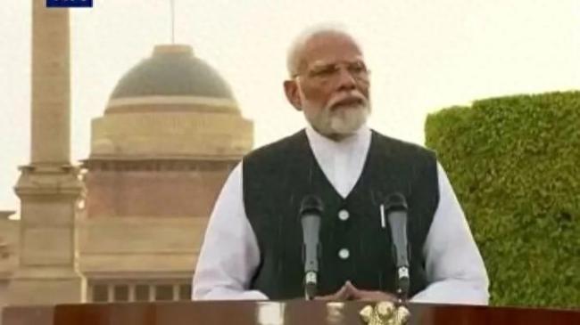 莫迪宣誓就任印度总理