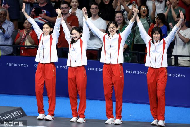 奥运女4x200自决赛中国队摘铜 澳大利亚队夺冠破纪录 莱德基改写历史