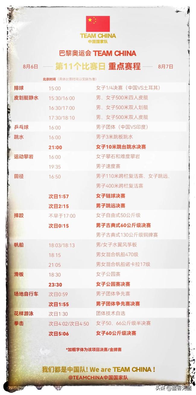 《赢战法兰西》：聚焦巴黎奥运会第11日比赛！回顾昨日精彩赛况