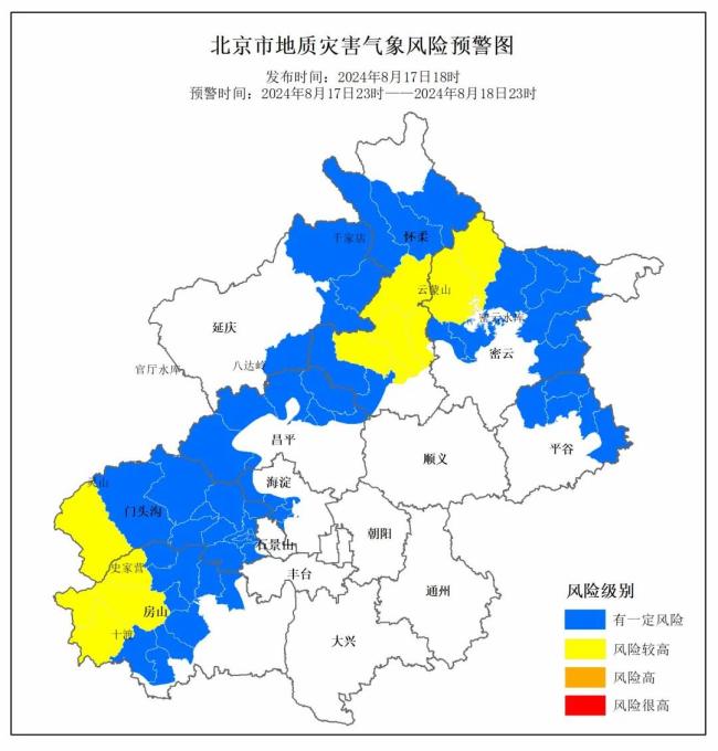 请注意防范！北京升级发布地质灾害黄色预警
