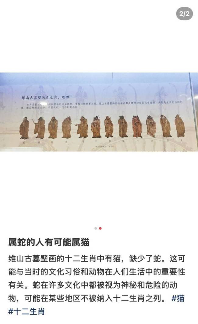 古代壁画“十二生肖图”有猫无蛇 网友热议猫年传说