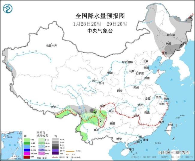 寒潮继续影响中东部地区 辽宁吉林迎强降雪