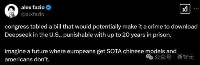 美國新法案下載DeepSeek可判20年 AI禁令引發(fā)爭議