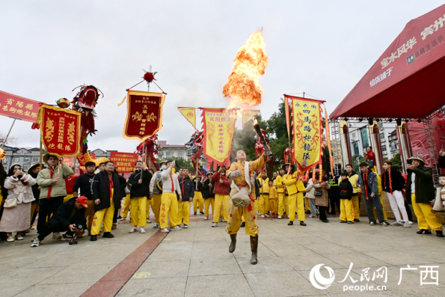 直擊廣西賓陽炮龍節(jié)現(xiàn)場 非遺文化綻放光彩