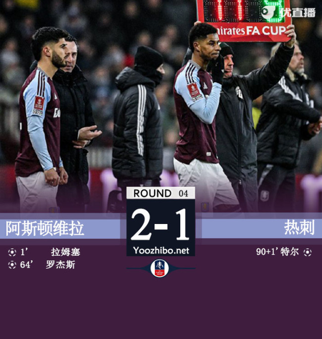 足總杯-阿斯頓維拉2-1熱刺全場集錦