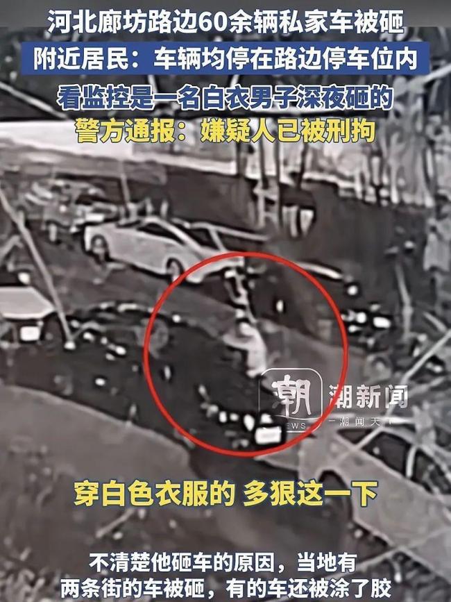 四五十輛車反光鏡被砸？知情人回應(yīng) 嫌疑人剛出拘留所再作案