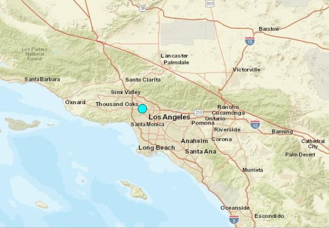 洛杉磯伯班克發(fā)生3.9級(jí)地震