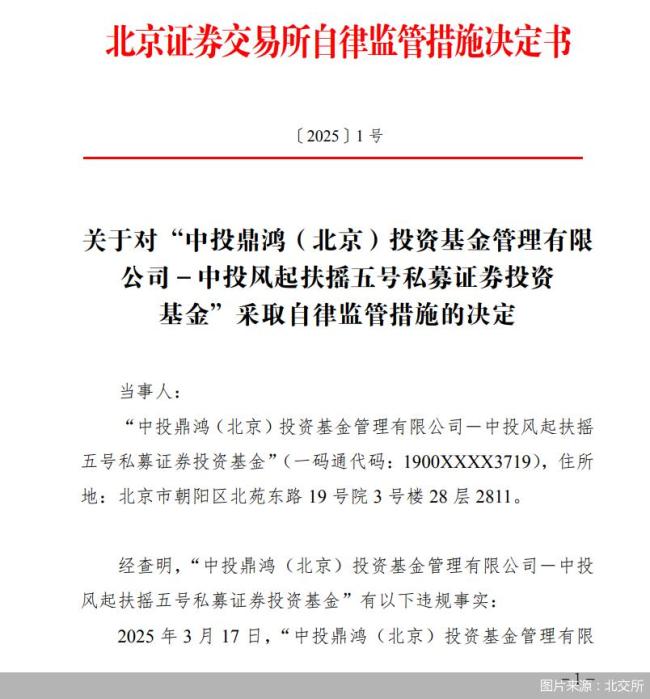 因拉抬打壓股價,，兩私募基金證券賬戶被北交所限制交易 違規(guī)行為再受罰