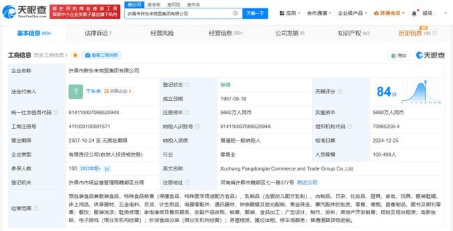 胖東來成功注冊于東來商標