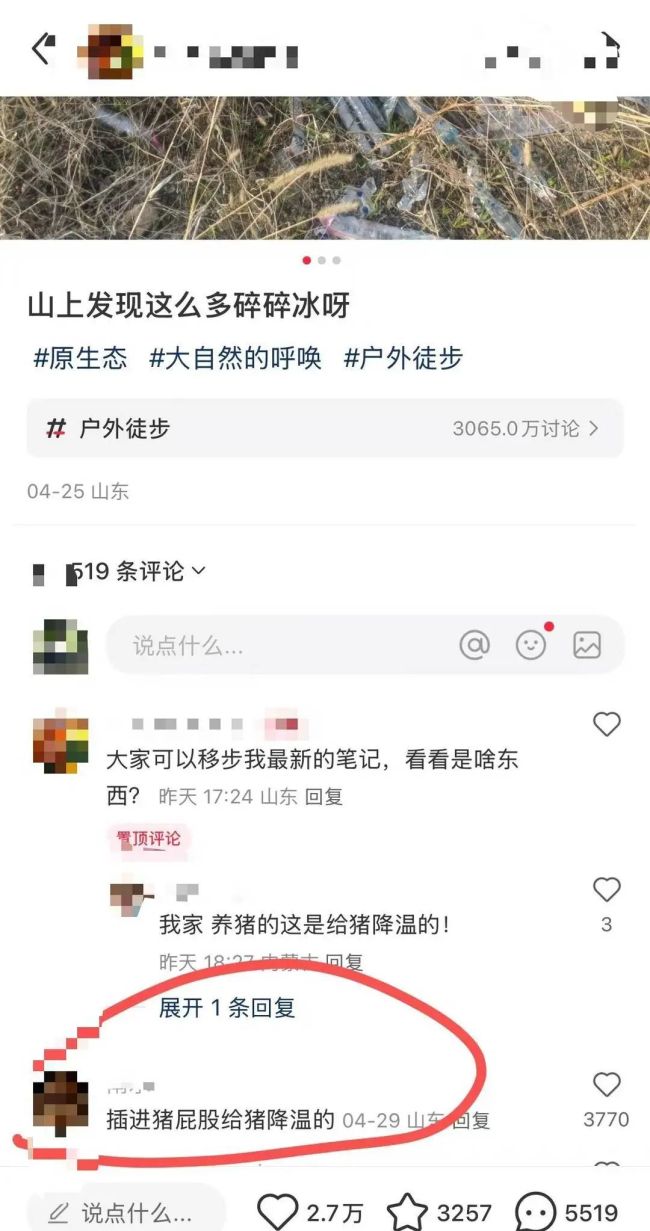 女子發(fā)現(xiàn)大量“野生”碎冰冰 網(wǎng)友猜測(cè)用途引熱議