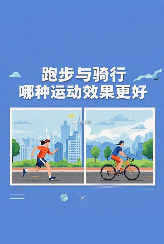 你感覺騎行和跑步哪種運動效果更明顯,？
