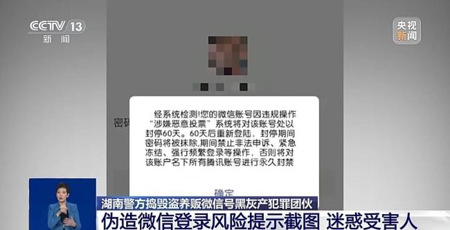 警方搗毀盜養(yǎng)販微信號犯罪團(tuán)伙 揭露黑灰產(chǎn)鏈條