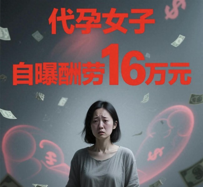 代孕女子自曝酬勞16萬元