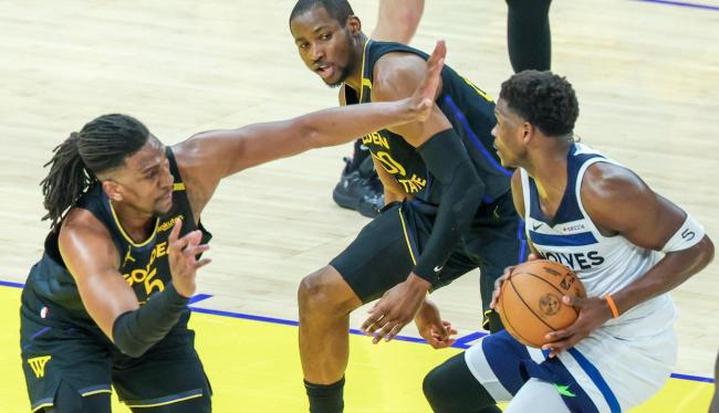NBA季后賽：勇士不敵森林狼1-4止步次輪 庫里連傷4場有心無力 愛德華茲強勢表現(xiàn)