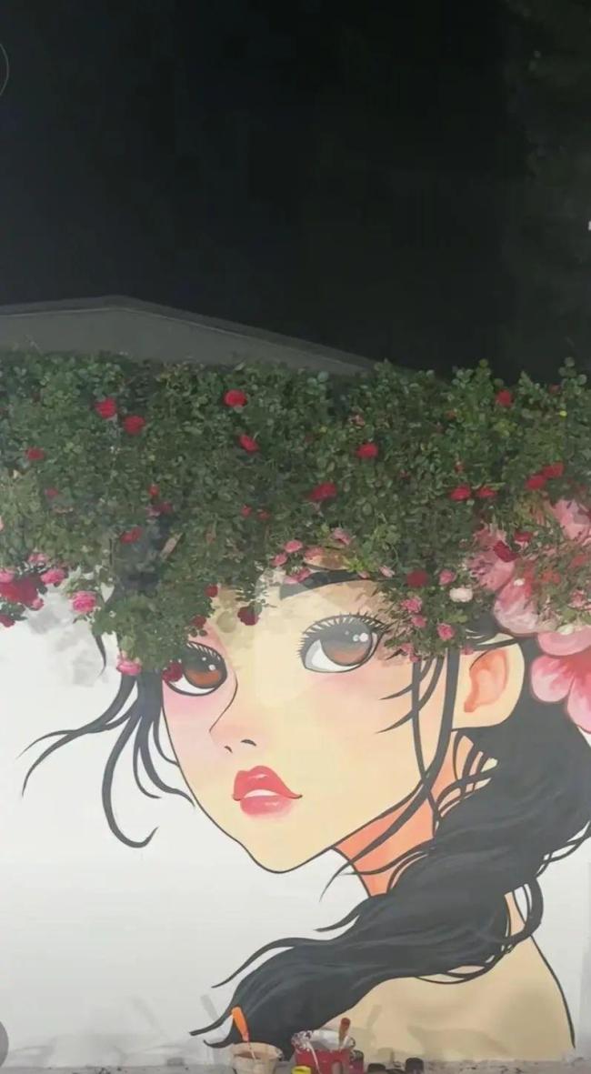 “薔薇女孩”墻繪因影響交通被涂白 美麗遺憾引發(fā)熱議