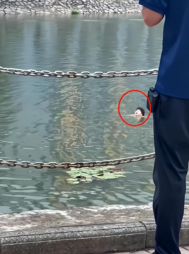 大學(xué)生校內(nèi)釣魚(yú)被制止后自己滾水里 無(wú)賴行徑引圍觀