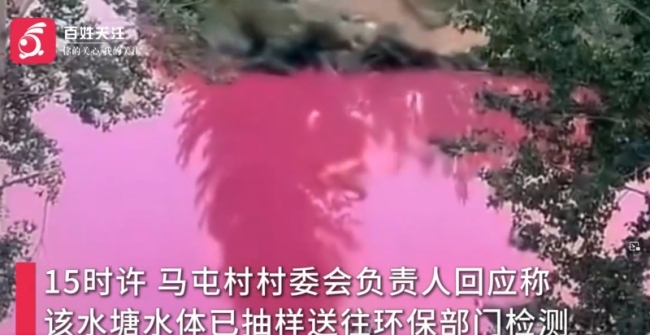 洛陽一村莊突現(xiàn)粉紅色水體疑水污染