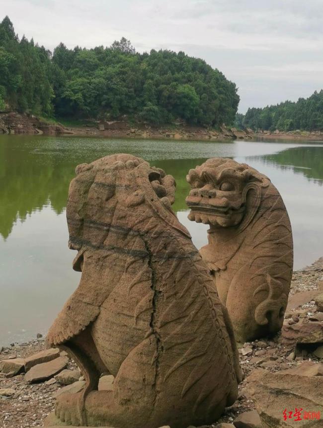 水位下降惊现“水下佛国” 古迹再现引关注