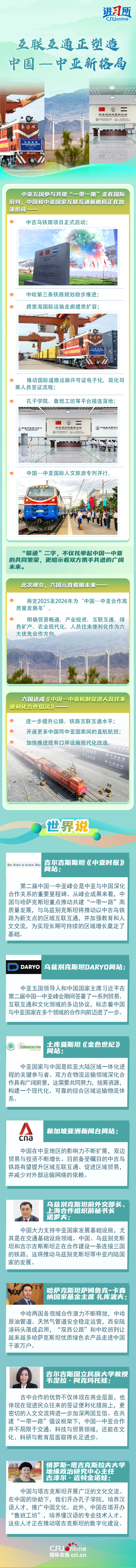 【讲习所·中国与世界】互联互通正塑造中国—中亚新格局