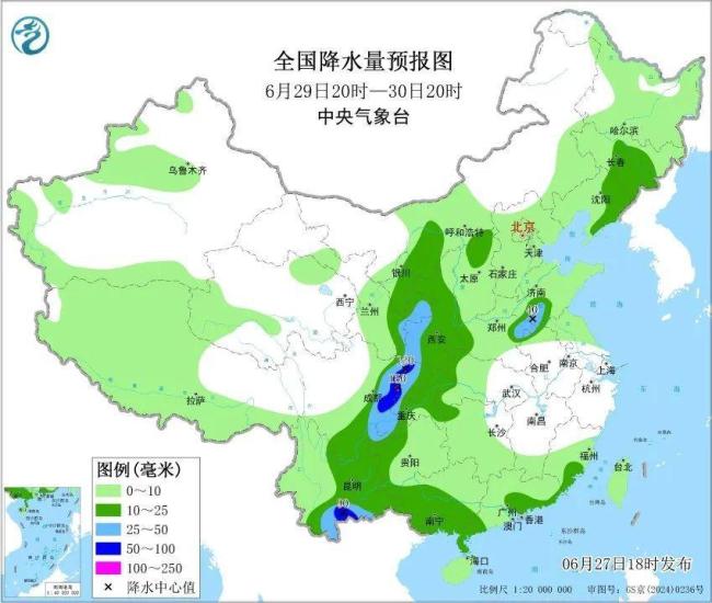 未来两周北方和西南地区多降雨 伴有强对流天气