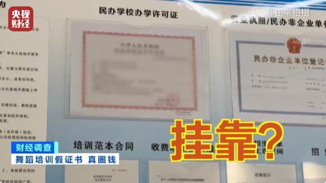 央视曝光舞蹈培训市场乱象：充斥无教师资格证资质的假舞蹈老师