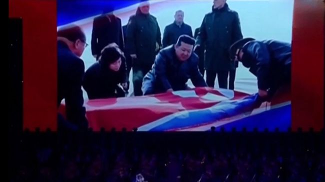 金正恩疑似悼念在俄陣亡軍人畫面