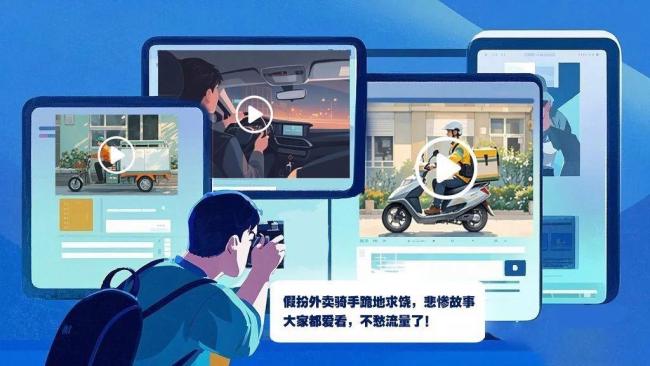 骑手悲惨生活有专门剧本和演员定制