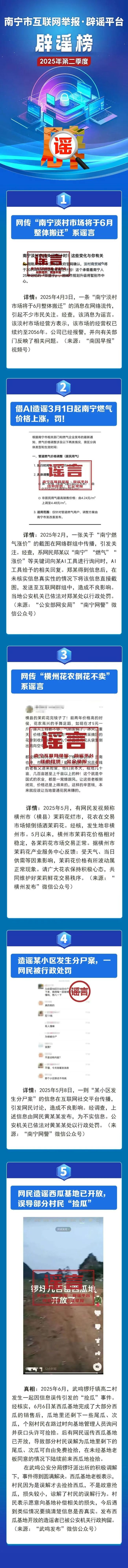 南寧市辟謠平臺(tái)2025年第二季度辟謠榜發(fā)布
