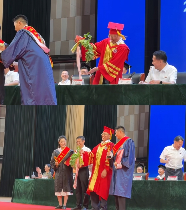 翻跟頭,、耍長(zhǎng)鞭,、公主抱校長(zhǎng)……這屆畢業(yè)典禮,，圍觀師生花式“整活”！