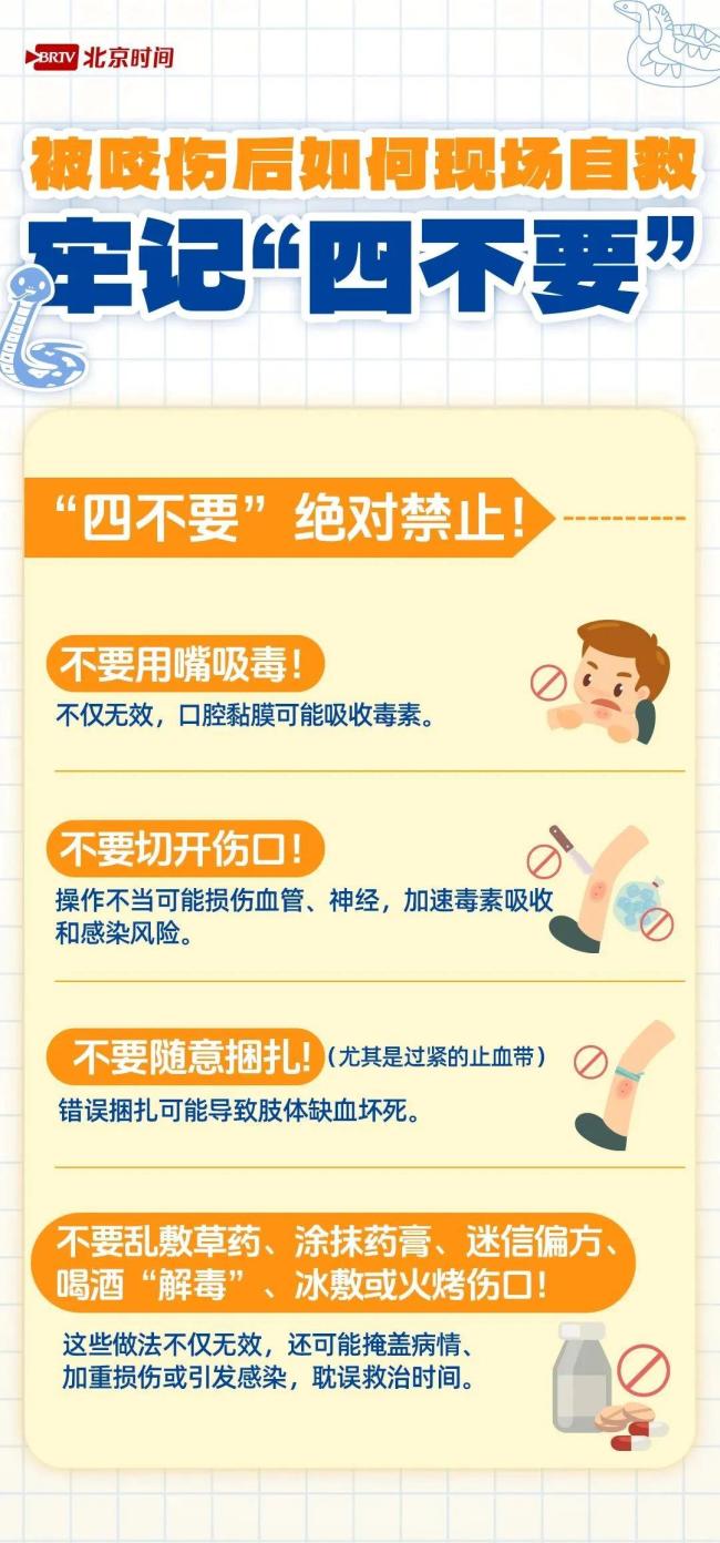 遇蛇不要慌 牢记“四要”“四不要”