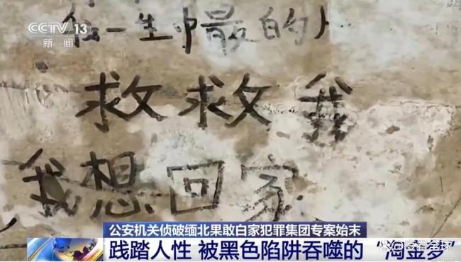 電詐園區(qū)墻上滿是救救我想回家