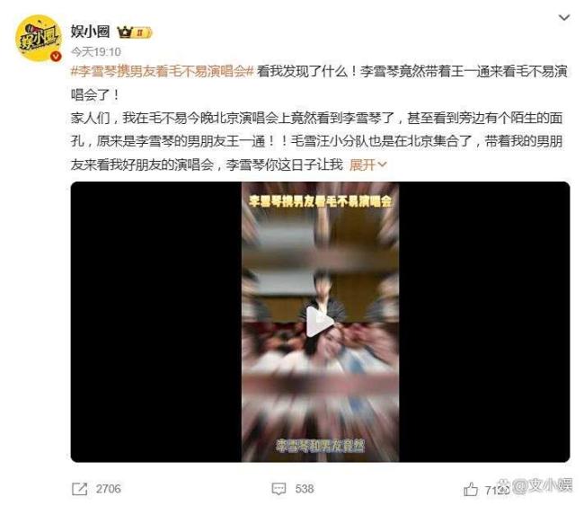 李雪琴与男友现身毛不易演唱会 甜蜜互动引关注