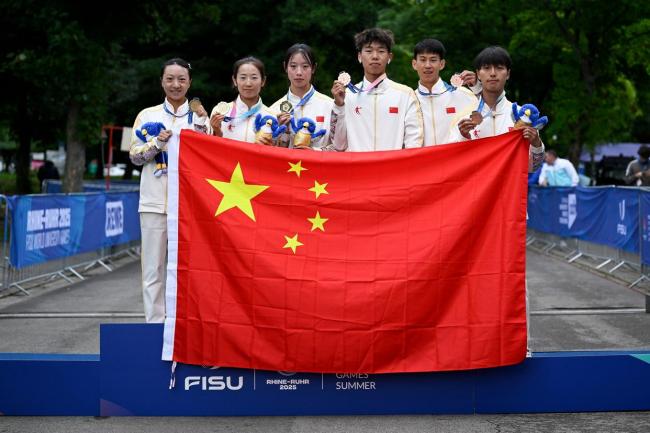 中国代表团位列大运会金牌榜第二