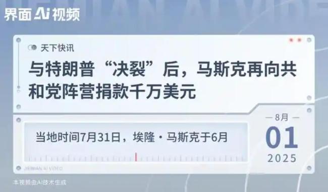 馬斯克再向共和黨捐千萬美元 政治影響力凸顯